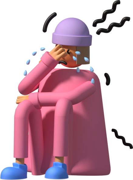 Sad minimal character 3D